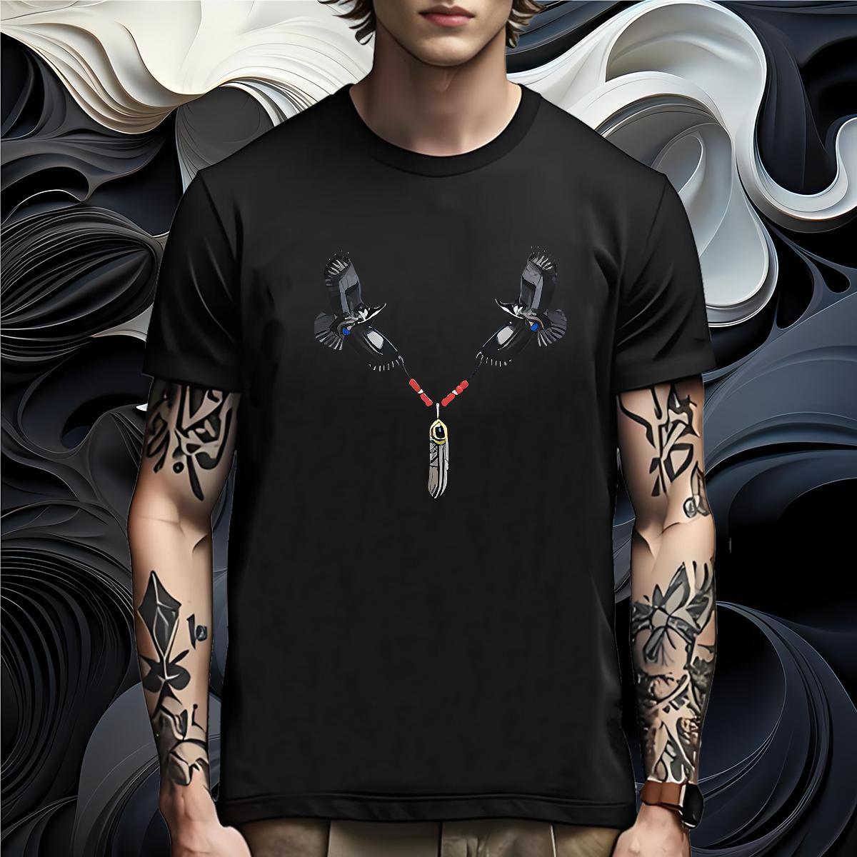 Cool Design Man T Shirts eagle Breathable Short Sleeve Anime Printing Street Custom Print Plus Size 230g 100% Cotton Tshirt for Man Woman Fashion Desi