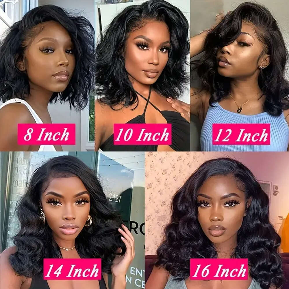 Wear And Go Glueless Bob Wig 100% Human Hair For Black Women 4X4 Body Wave Closure Pre Plucked Wigs