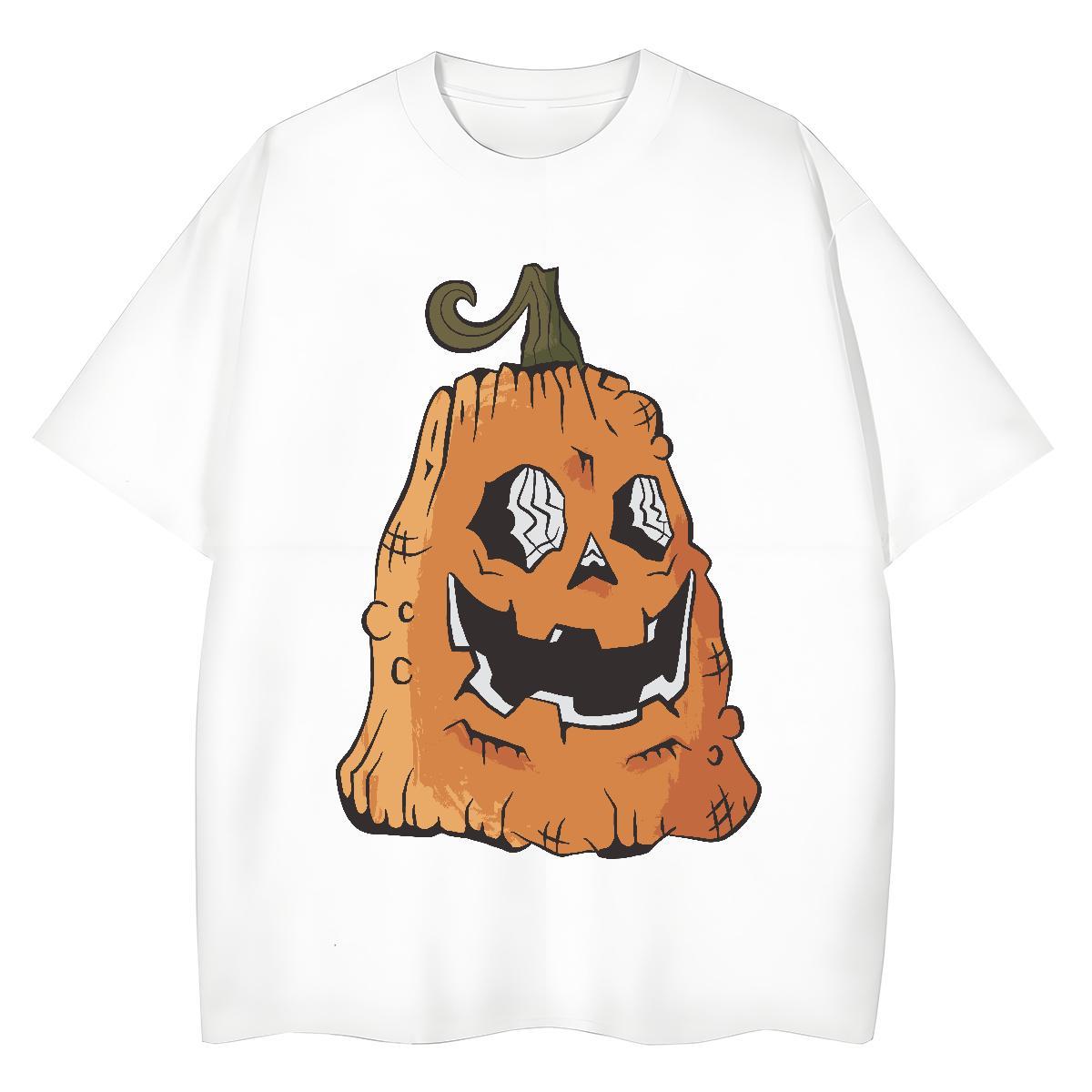 Designer T-Shirts Halloween Crew Neck Breathable Home Outdoor Customized 230g 100% Cotton Tshirts 2024 DIY Tees Shirts