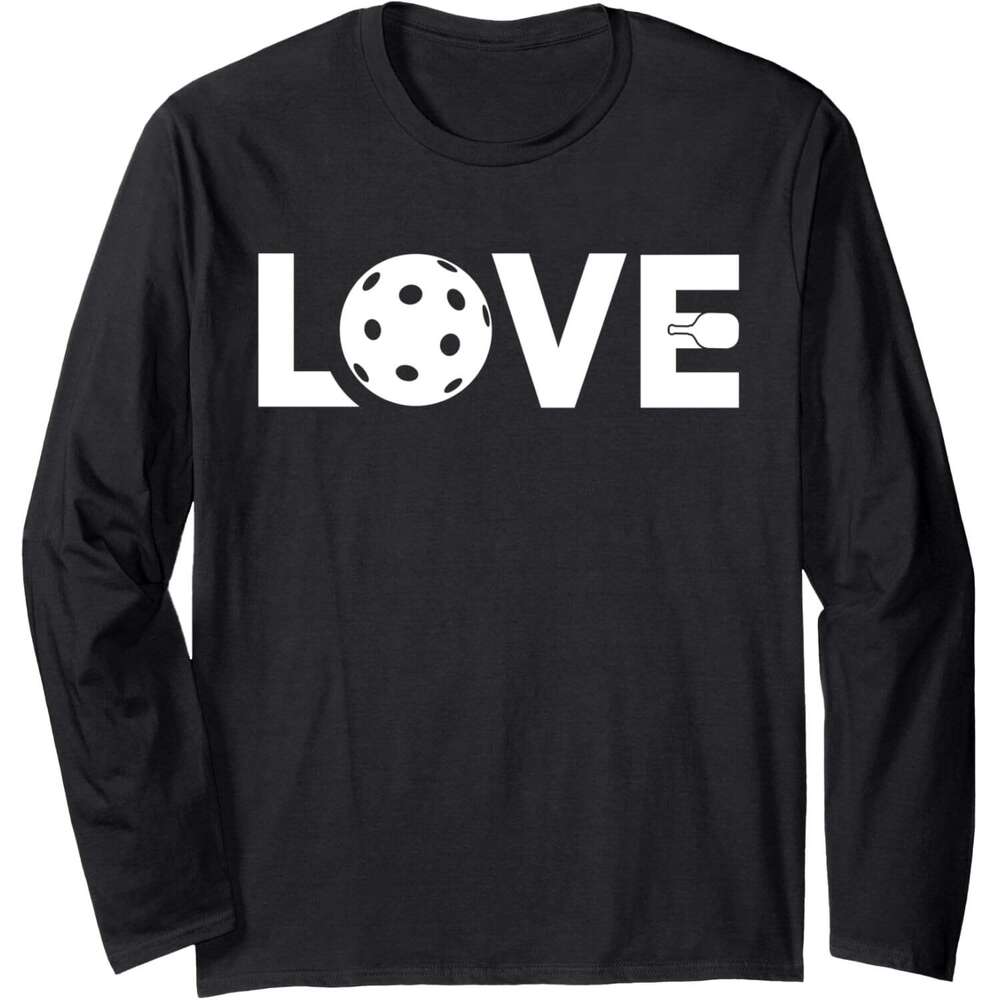 Long Sleeve Shirts For Men Sweatshirt Love Pickleball Graphic Tee Streetwear Casual Tops Clothes sweatshirts
