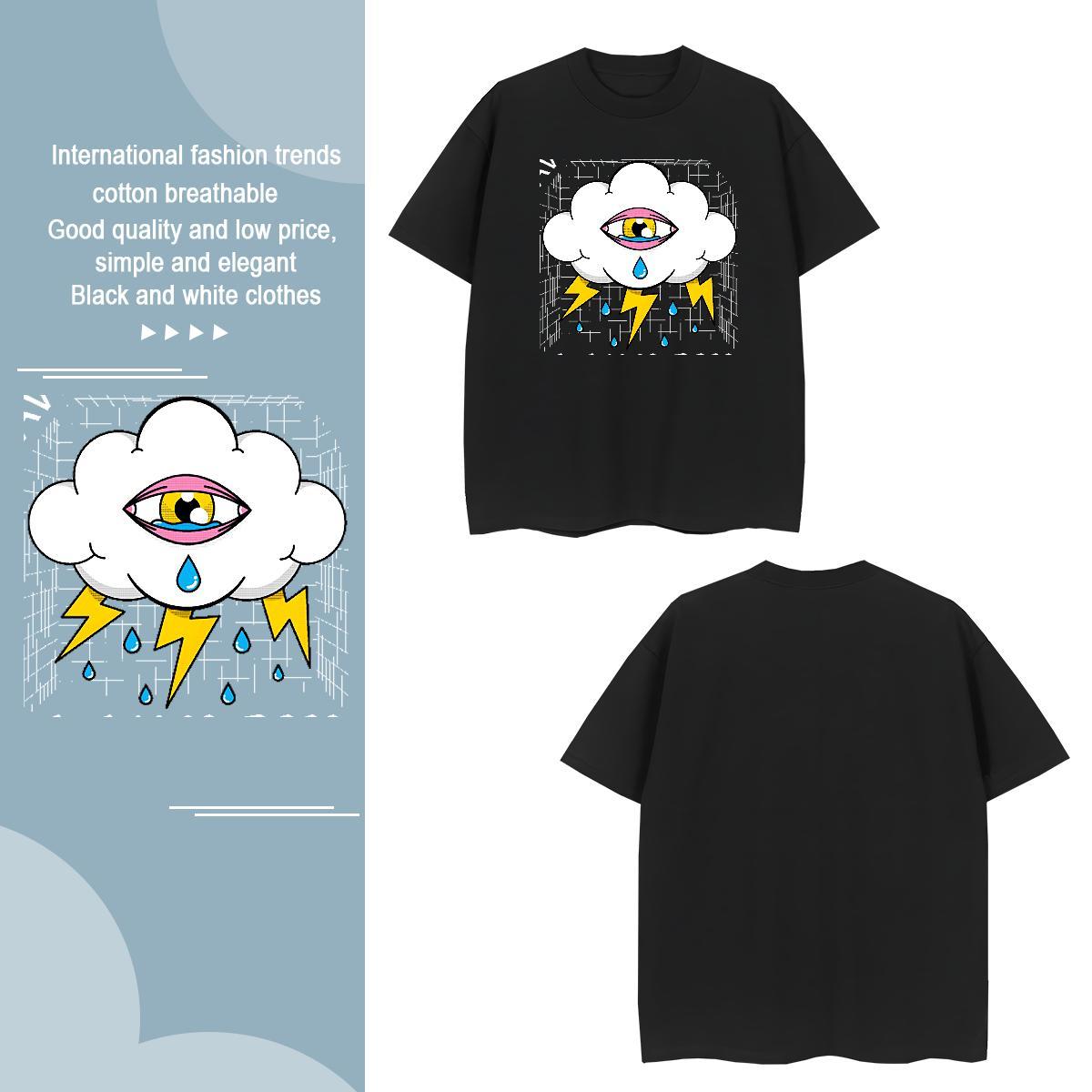 T-Shirts 230g Cotton eyes Hip Hop Street Breathable Short Sleeve Oversized 4XL Men Tees Designer Cool Top Tees