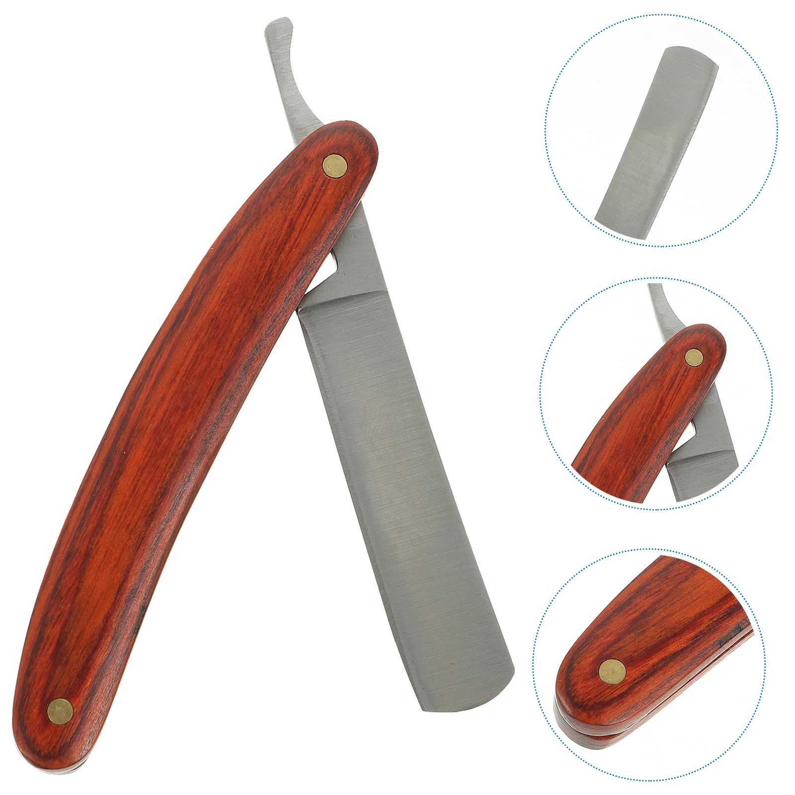 Space-saving Razor Folding Shaving Straight Barber Stainless Steel Household Short Hair ManualM240814