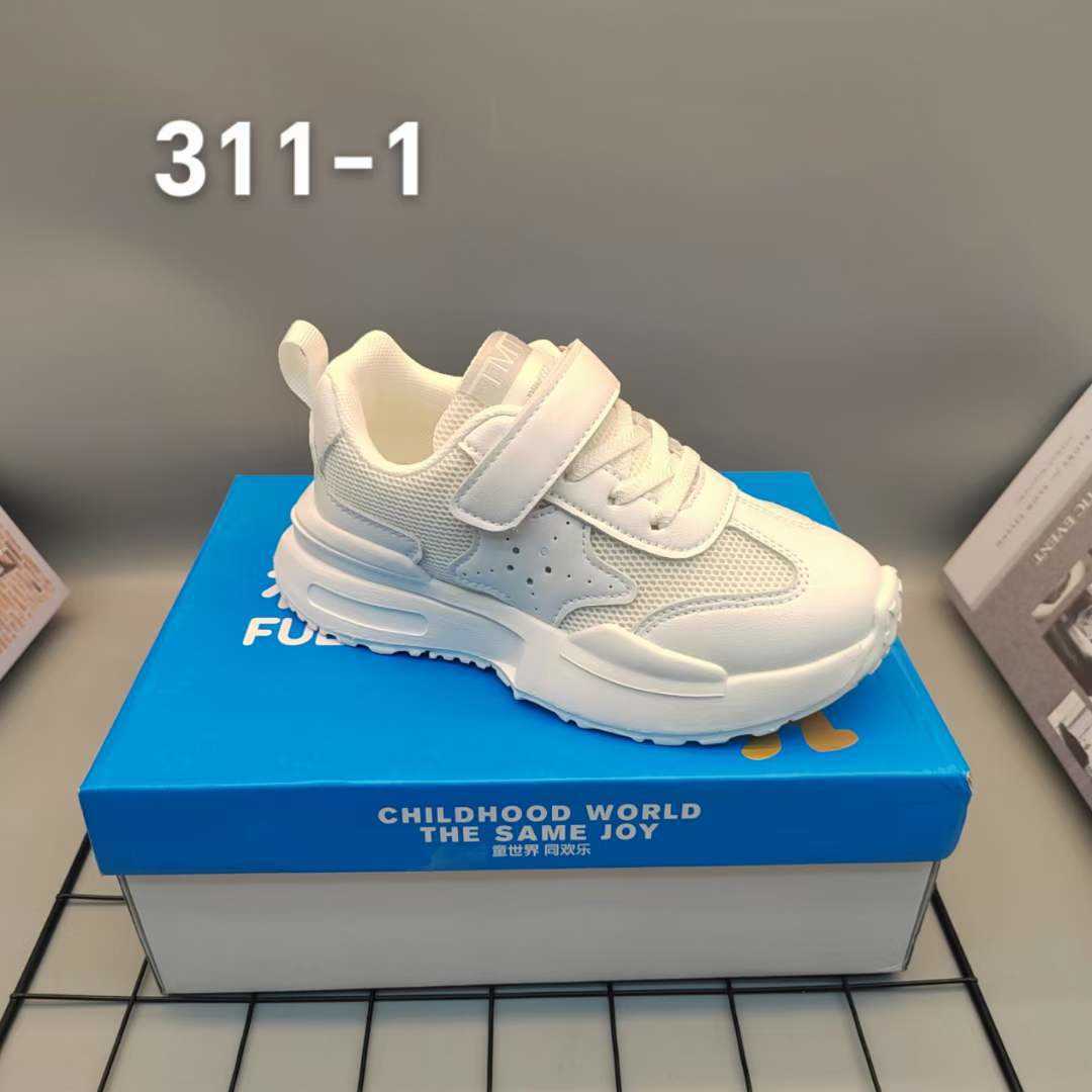 Sneakers Fulu Bear Childrens Shoes Childrens Sports Shoes Womens Lightweight Running Shoes 2024 Spring New Breathable White Shoes 311-1 H240805
