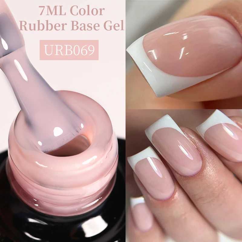UR SUGAR 7ml Quick Construction Rubber Base Gel Semi Permanent Nude Nail Gel Polish UV Gel Construction Quick Building Nail ArtM240814