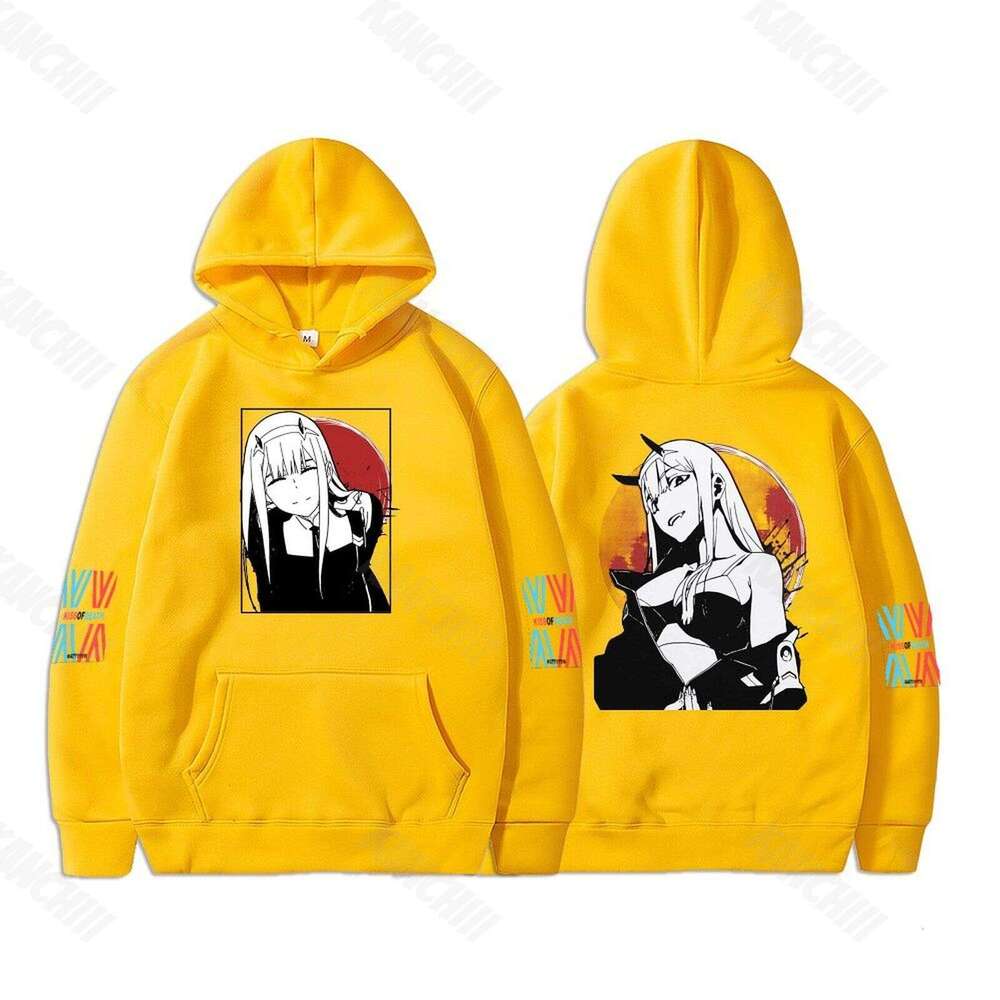 Anime Hot DARLING in the FRANXX Men Women Hoodies Zero Two Graphic Print Hooded Plus Size Sweatshirt Haruku Unisex Pullover Prt