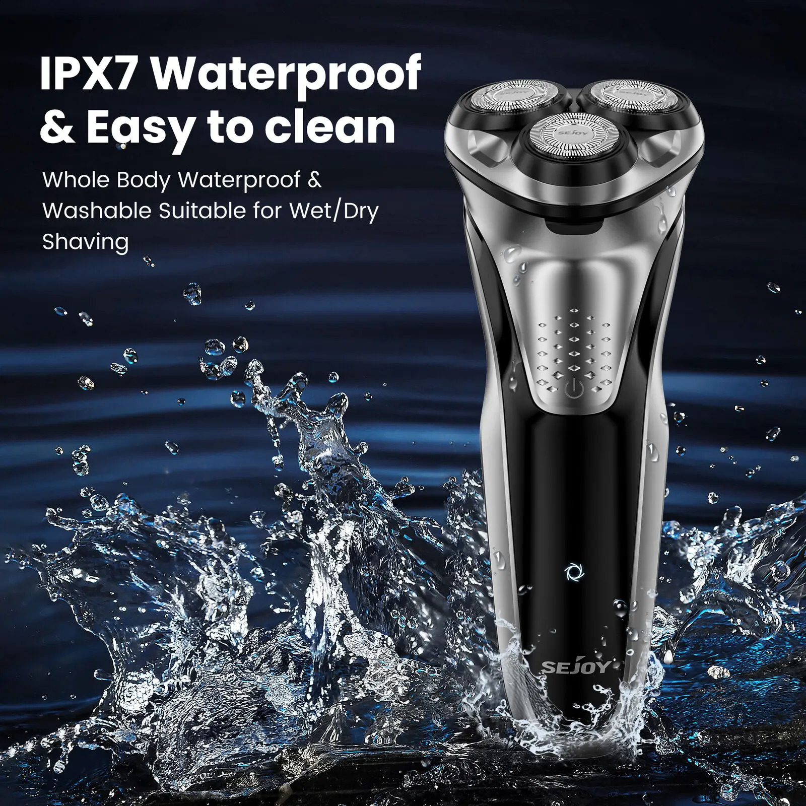 Sejoy Electric Shaver for Mens Electric Shaving Clipper Machine 3D Floating Wet Dry IPX7 Waterproof Beard Razor Beard Trimmer 240814