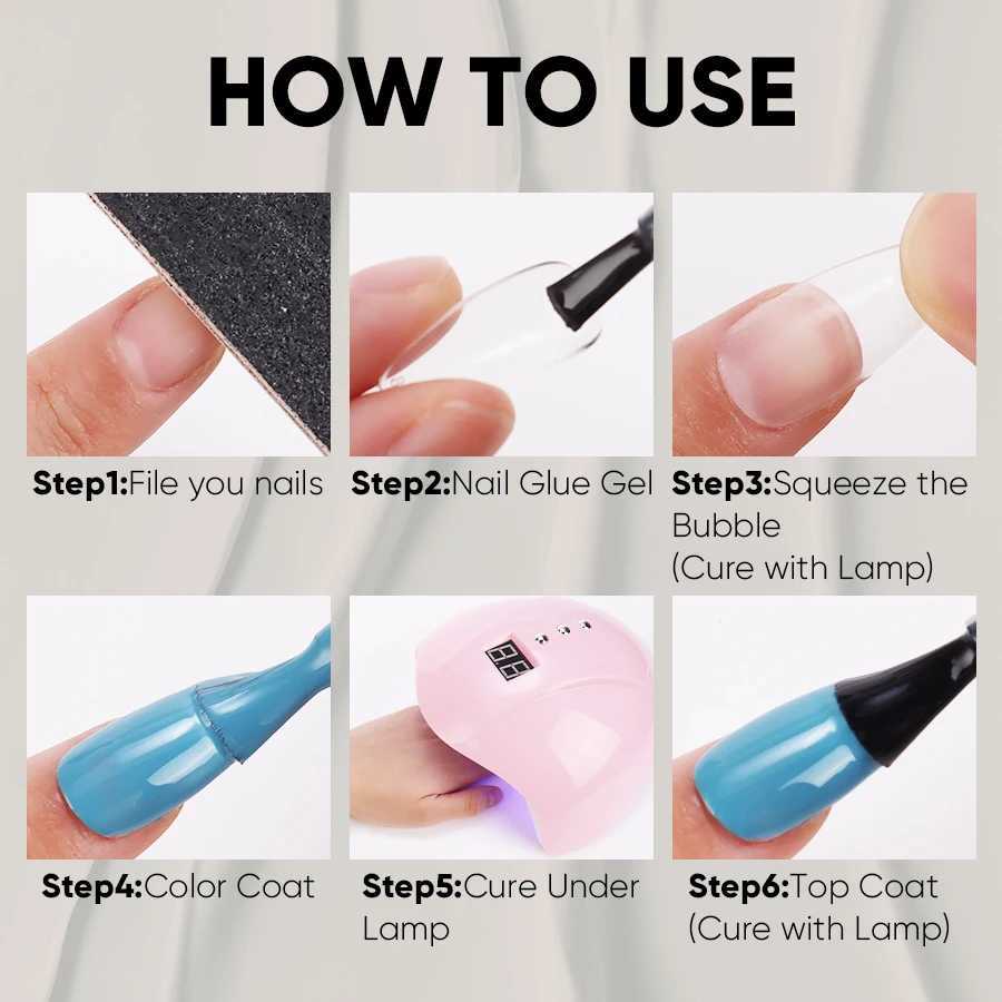 46 Color Nail Gel DIY Press on Nails Not Easy To Degum Smooth Advanced Fashion Solid Color Glitter Nail Art Women BeautyM240814
