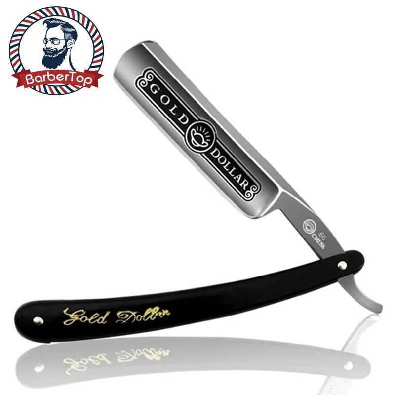 Barbertop Shaving Razor Classic Steel Straight Edge Barber Shaver Manual Razors Salon Folding Knife For MenM240814