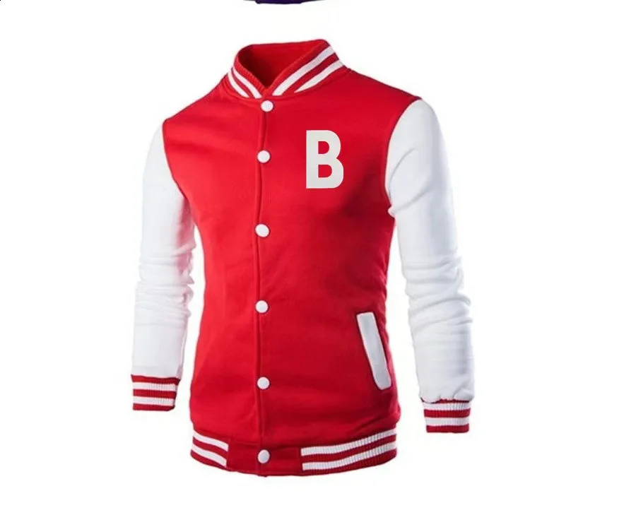 letter printed polyester top fashionable single breasted casual baseball jacket loose cardigan couple 240712