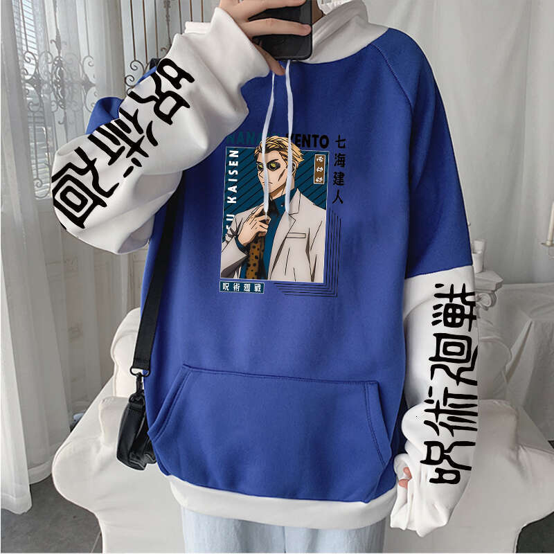 Anime Hot Jujutsu Kaisen Nanami Kento Cool Graphic Print Men Women Hoodies Plus Size Sweatshirt Haruku Streetwear Clothing