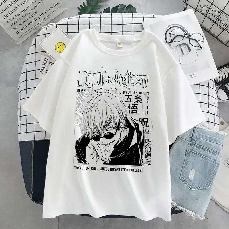 Anime Hot Jujutsu Kaisen T Shirt Itadori Yuji Graphic Print Men Women Casual Loose T-shirts Haruku Aesthetic Unisex Tshirt -shirts shirt