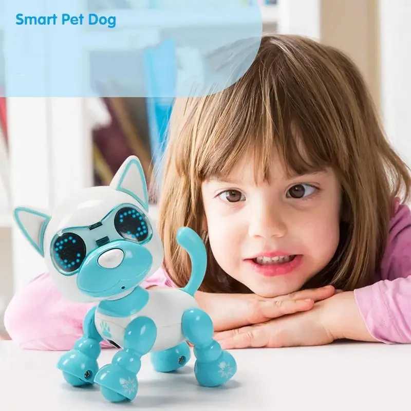 Robot Pet Dog Pet Companion Robot Interactive Intelligent Walking Robot Puppy Toy Electronic Pets with Light and Sound for Kids Y240814