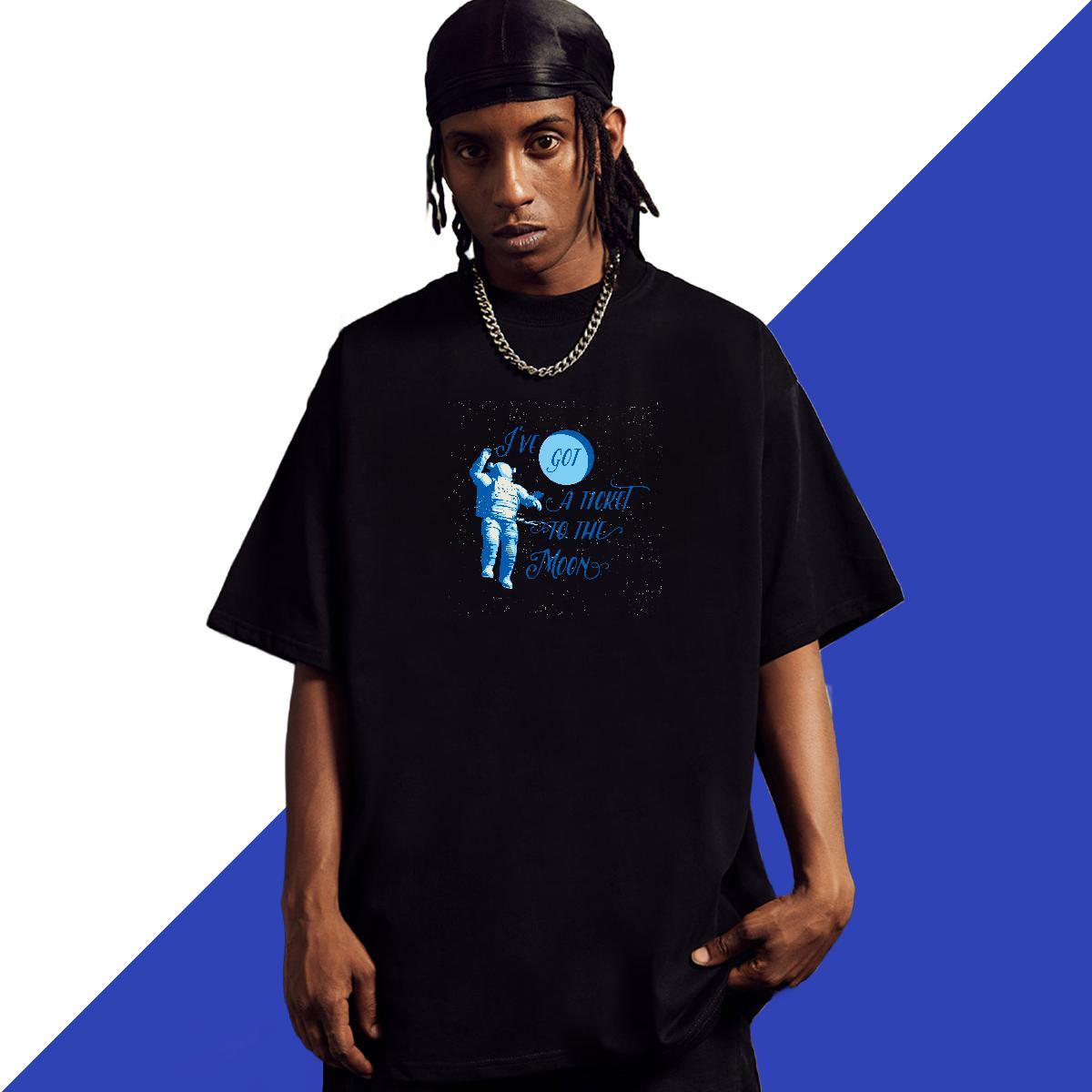 Designer Mens Tshirts Hip Hop Street 230g Pure Cotton Asian Size Breathable Crew Neck spaceman T Shirts Men Designer Fashion Wear