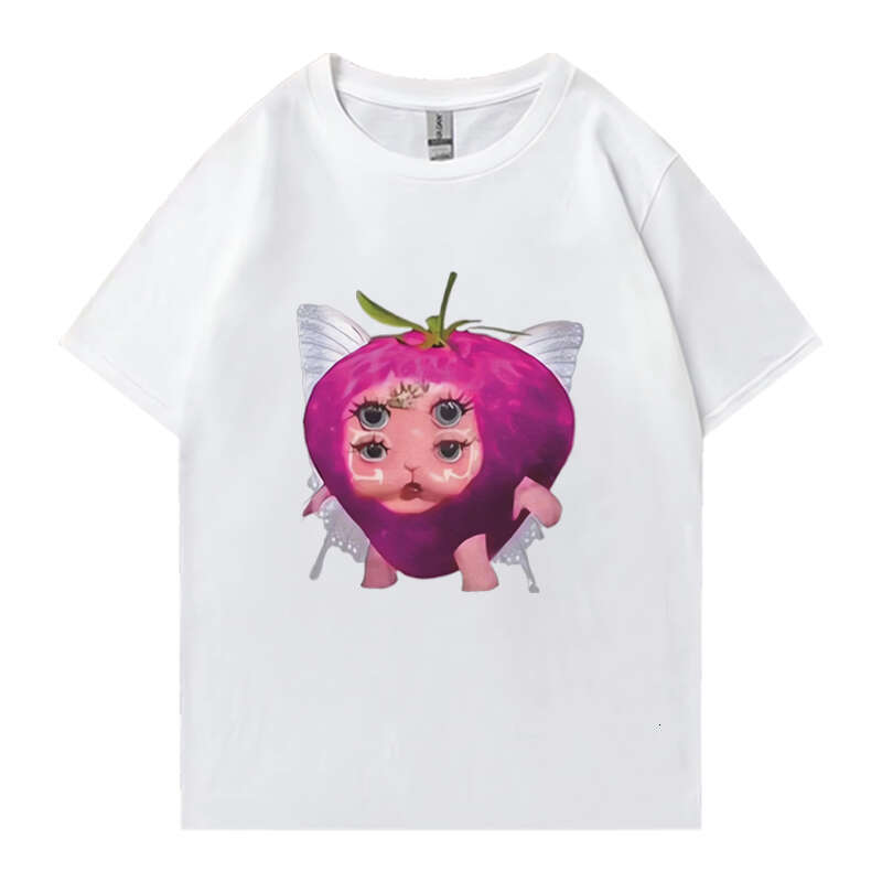 Melanie Strawberry Martinez Printed T Shirt Men Women Cute Cartoon T-shirt Summer Short Sleeve Casual Haruku Tees Clothing -shirt ees