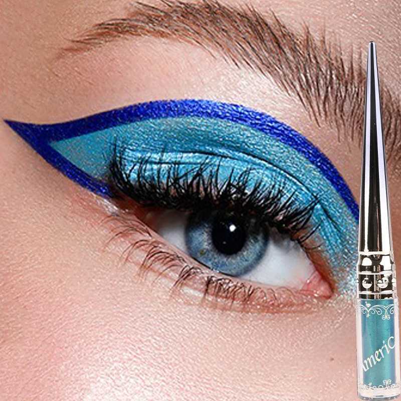 Diamond Glitter Eyeliners Dazzling Shimmering Pearl Color Blue Red Eyeliner Long Lasting Waterproof Sweatproof Women Cosmetics Y240813