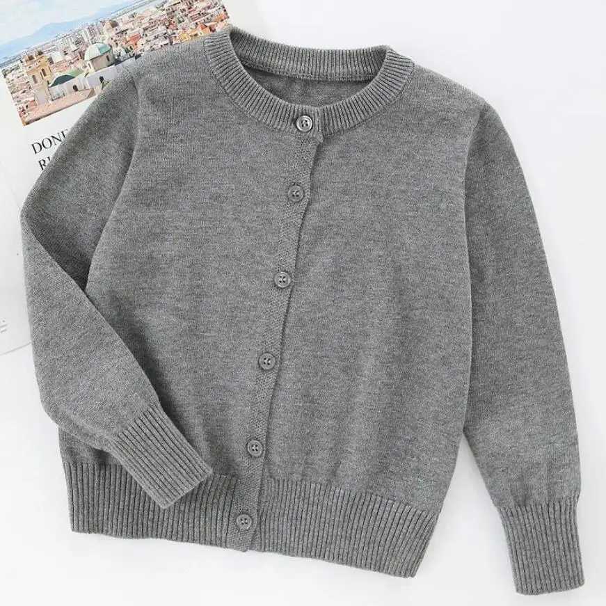 School uniforms girls knitted sweaters long sleeved boys cardigans childrens clothing childrens jackets W240813