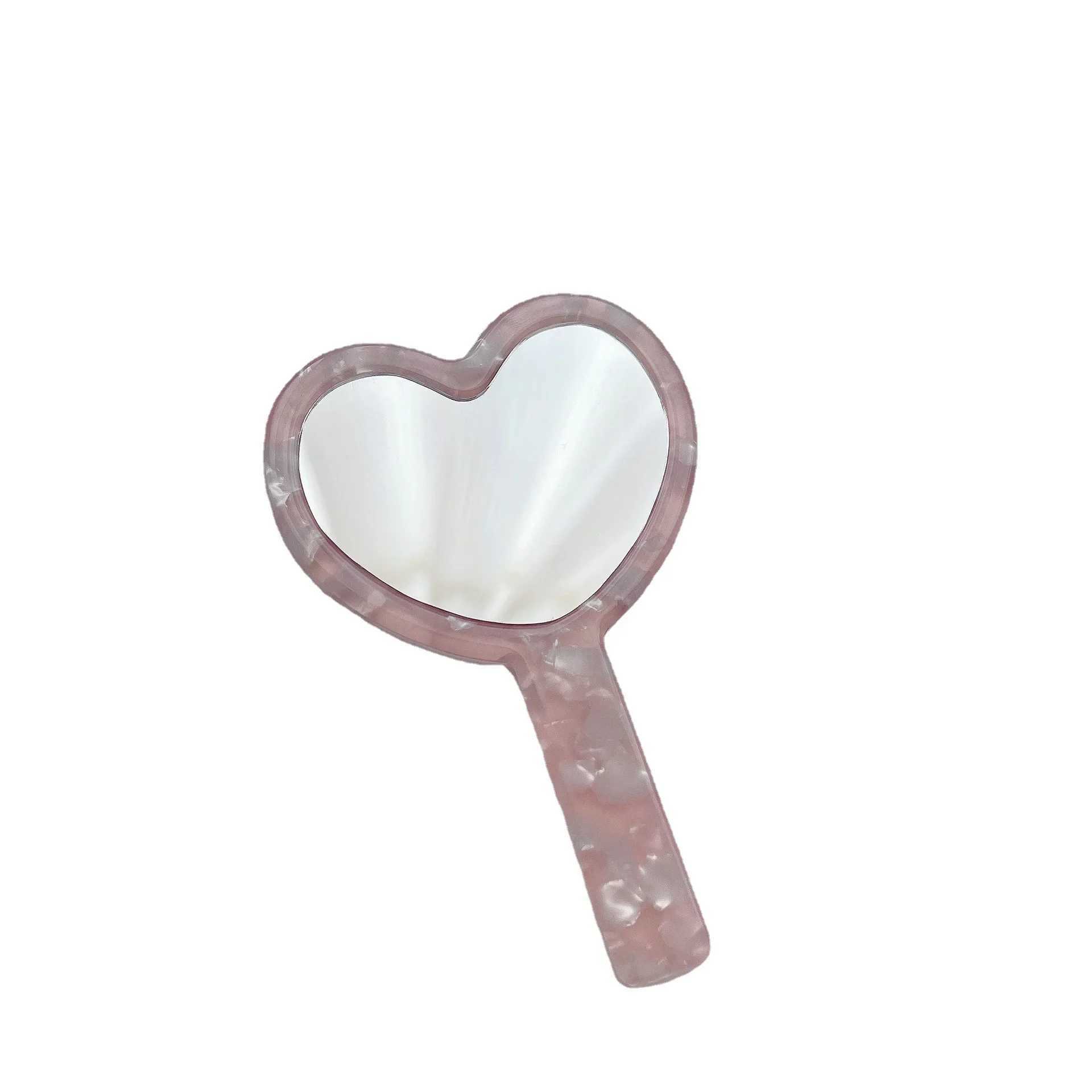 Retro acetate bed sheet handheld makeup mirror with handheld mirror compact mirror for SPA salon womens makeup mirror W240813