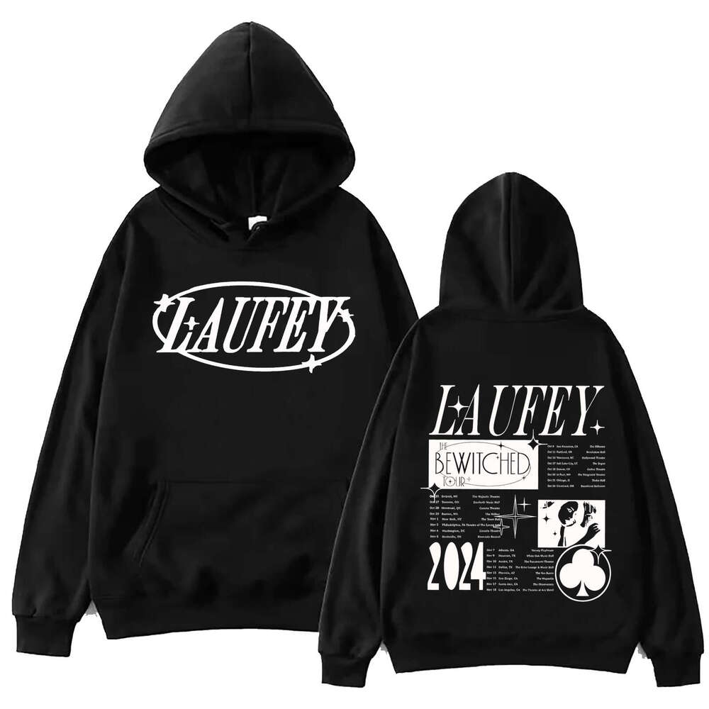 Tour Laufey 2024 Hoodie Haruku Hip Hop Pullover Top Man Woman Sweatshirt Fans Gift Hooded Streetwear Comfortable Soft Clothing