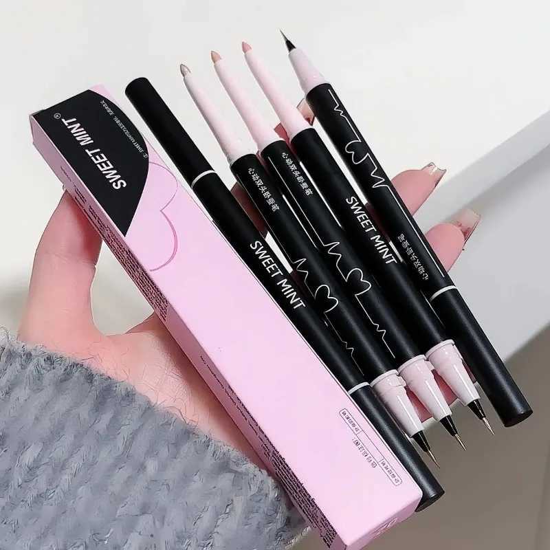 Double-head Lying Silkworm EyeLiner Pen Waterproof Long Lasting Natural Shimmer Glitter Eyeshadow Pencil Korean Makeup Cosmetic Y240813