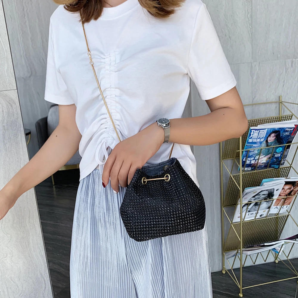 Elegant Women Rhinestones Evening Clutch Handbags Fashion Shiny Dinner Party Wedding Purses Shoulder Underarm Bag for Women 240813