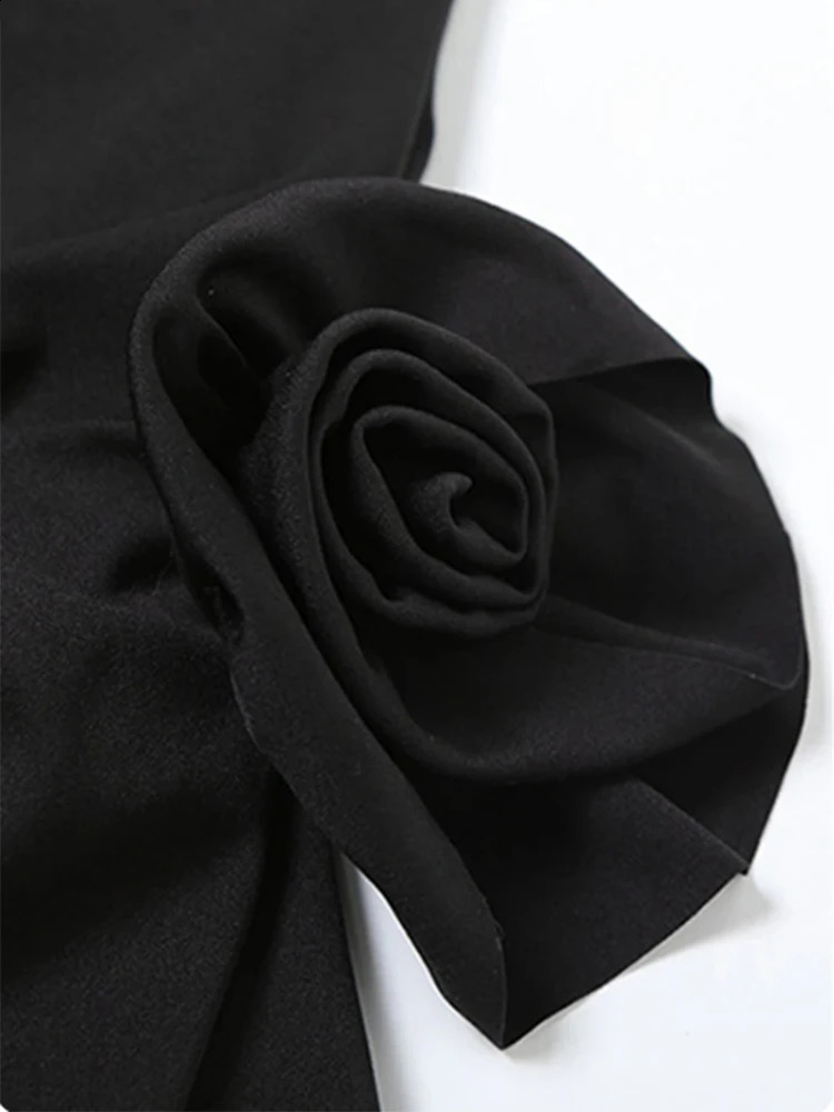 3D Flower Party Evening Dresses Women Sexy Sleeveless Bodycon Strapless Backless Short Dress 2024 Summer Lady Vestidos 240814