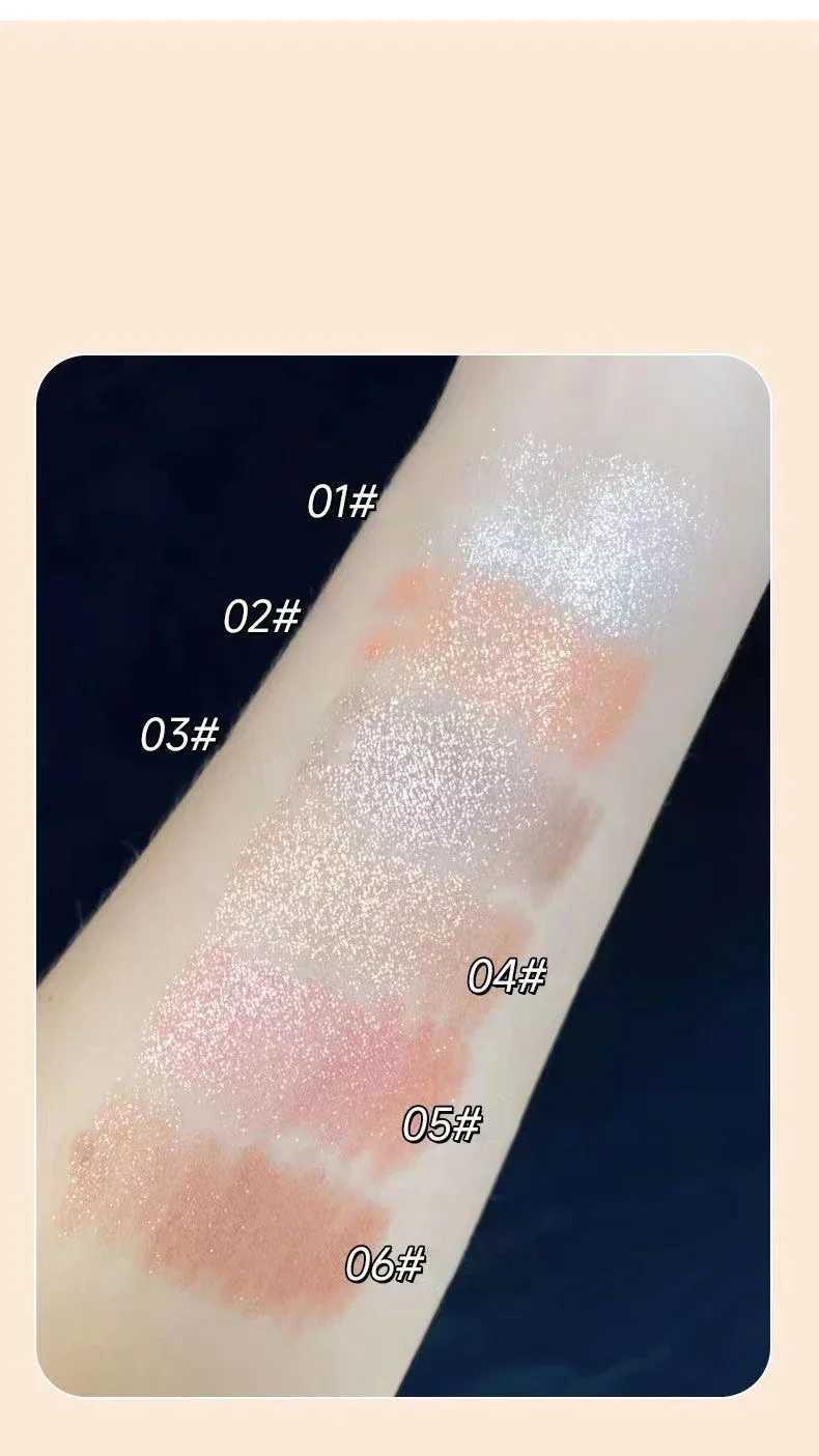 Shimmer Eyeshadow Stick Easy Glitter Highlighter Eyeshadow Pencil Brightening Makeup Pink Silkworm Champagne Gold Eyeliner Pe Y240813