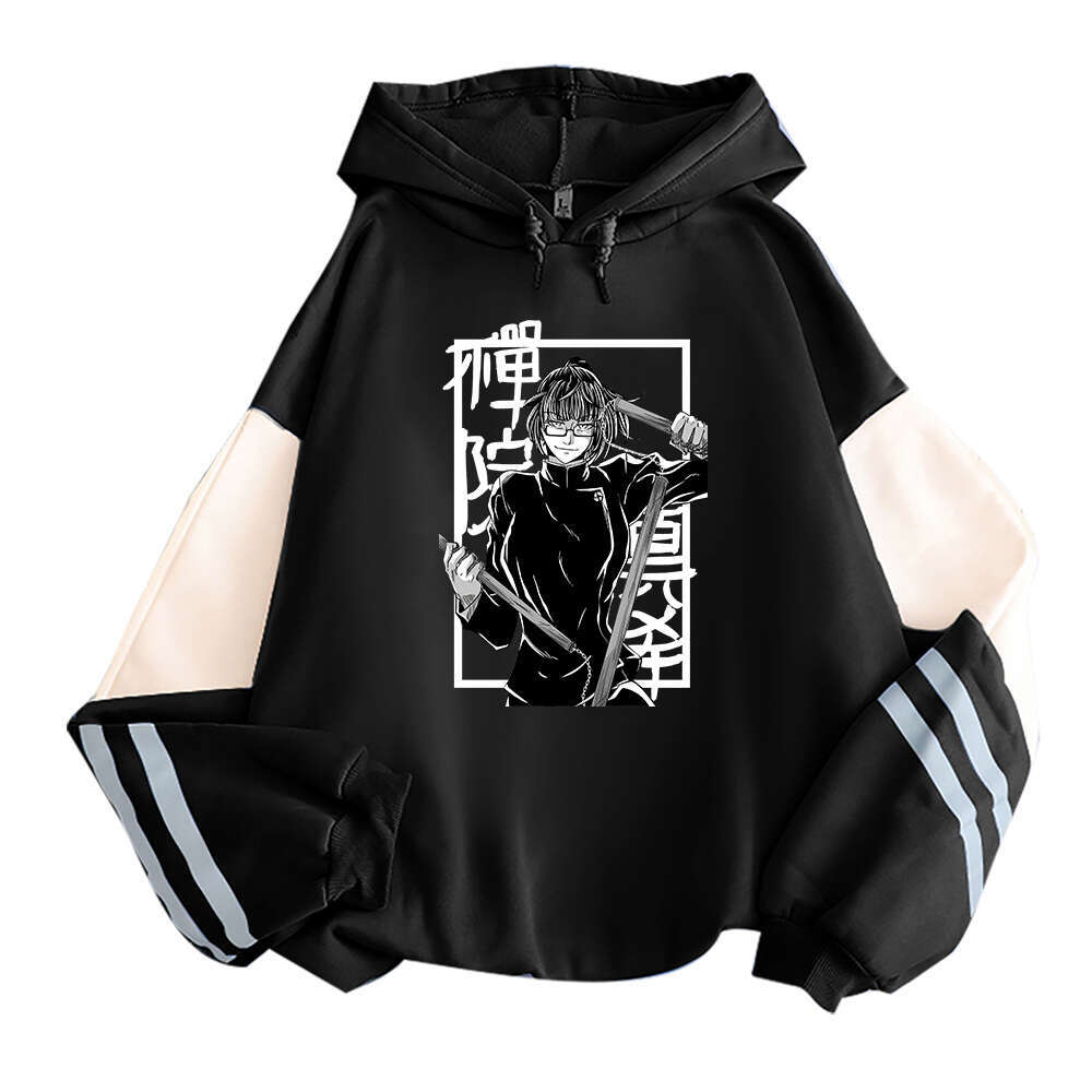 Jujutsu Japan Kaisen Plus Size Hoodies Zenin Maki Manga Anime Autumn Winter Warm Clothes Haruku Pullover Hooded Tops