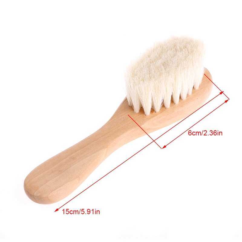 Wooden handle baby brush baby brush baby brush baby hair comb massager 77HD W240813