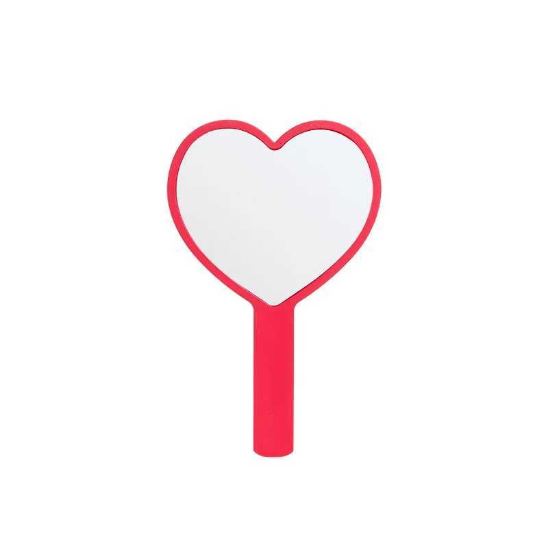 Heart shaped handheld makeup mirror portable makeup mirror with handle cute small mirror portable beauty mirror beauty tool W240813