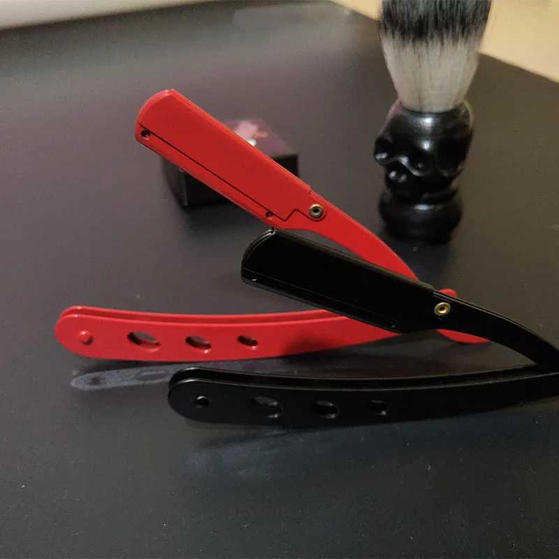 Barbershop Mens Shaver Straight Edge Barber Razor Knives Manual Beard Shaving And Care Replaceable Blades Shavette For MenM240814