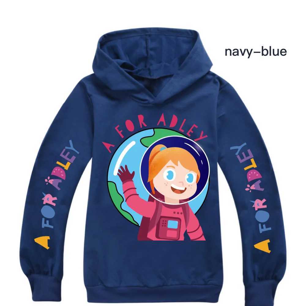 A for Adley Hoody Spring Autumn Boys Girls Pullovers Kids Pure Cotton Hoodie Sweatshirt Long Sleeve Children Clothes SportswearY240814