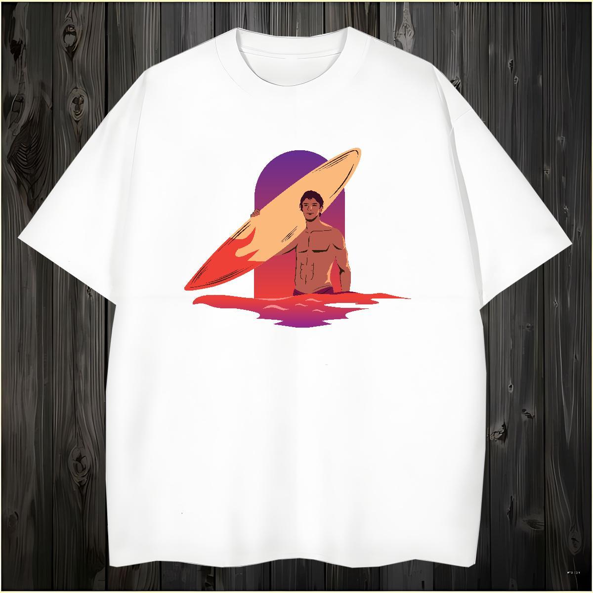 Men T Shirts 230g Pure Cotton portrait High Street Hip Hop O Neck Short Sleeves Asian Size Mens Tshirts DIY Wholesale Clothings