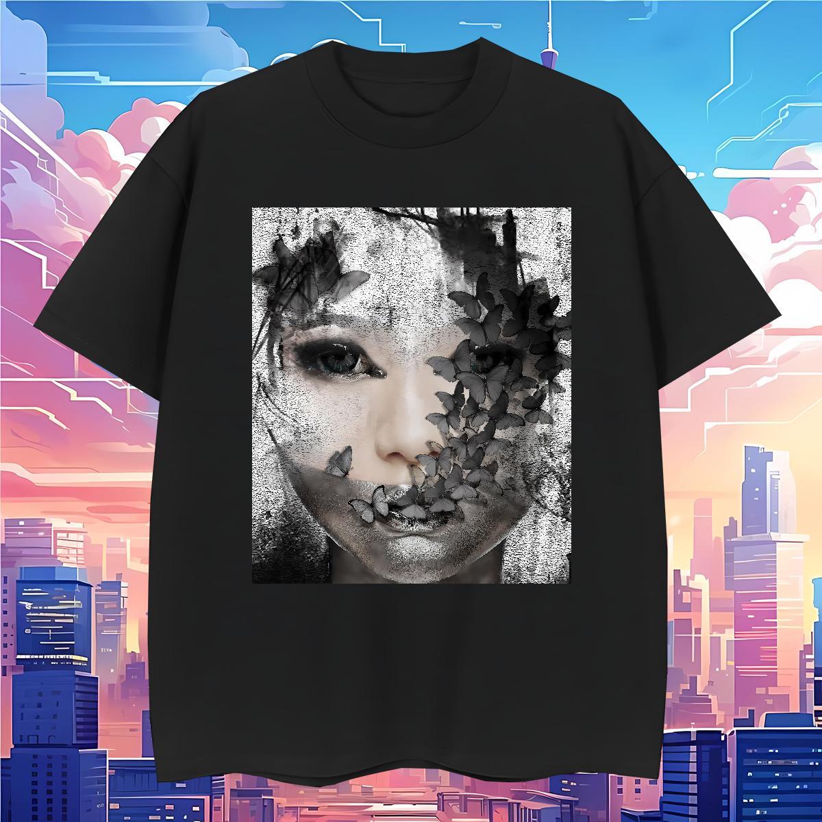 Men T Shirts 230g Pure Cotton flower Casual Beach Breathable Short Sleeve Graphic Men Tees 2024 DIY Unisex Tshirts