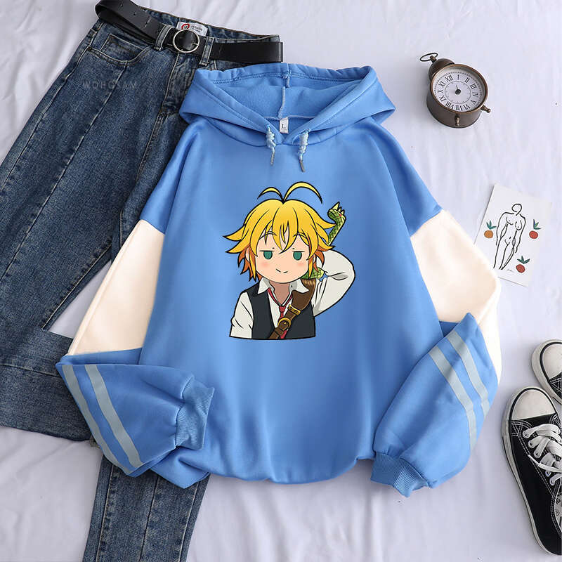 Seven The Deadly Sins Anime Hoodies Haruku Long Sleeve Streetwear Nanatsu no Taizai Meliodas Cartoon Plus Size Sweatshirts