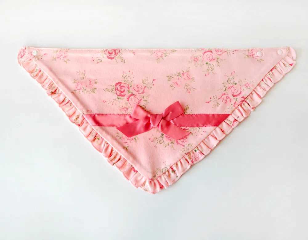 Bibs Burp Cloths Cute Cotton Burp Cloth Triangle Round Lace Bow Princess Super Soft Baby Feeding Drool BibsL4812