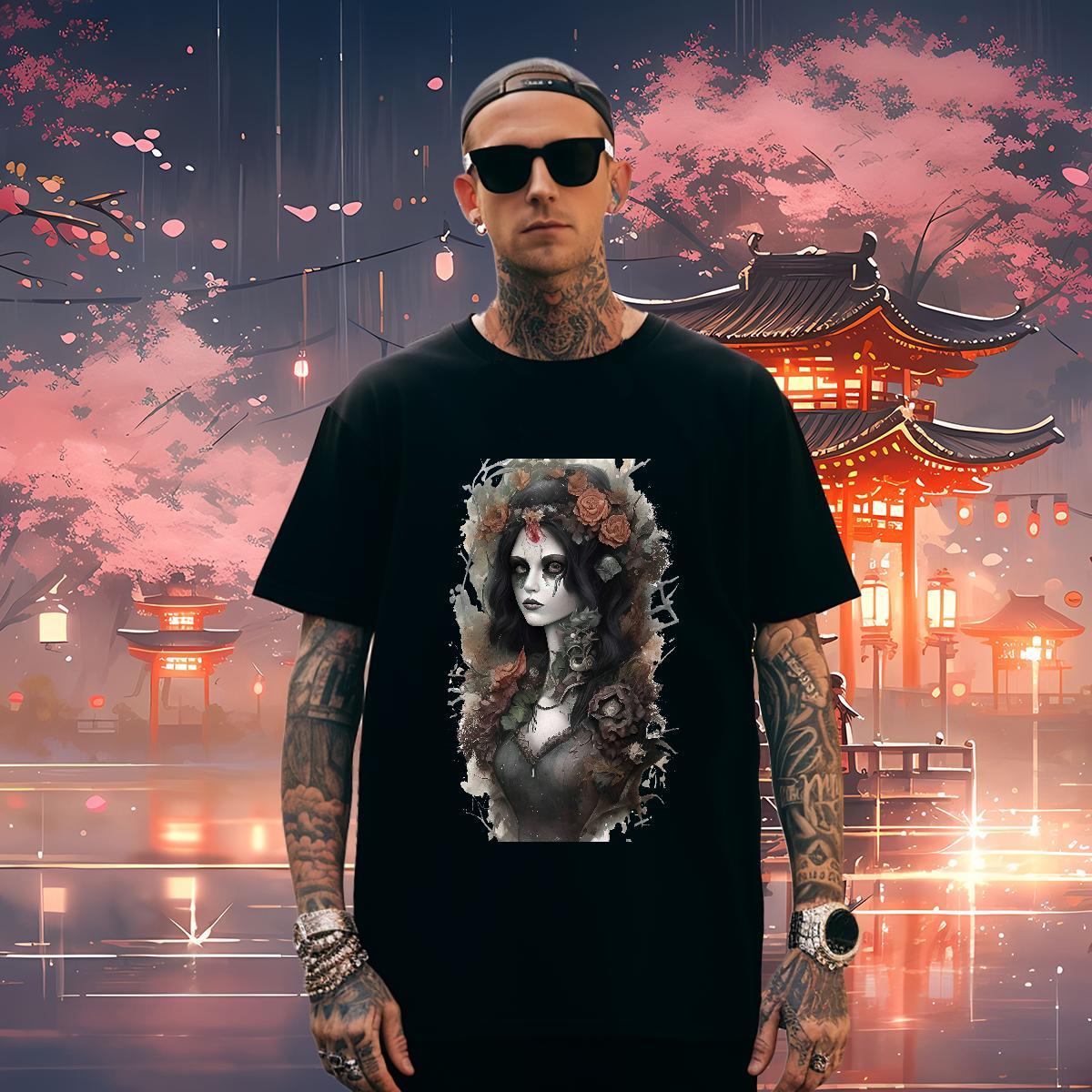 T shirt 230g Cotton portrait Street Short Sleeve Soft Customized Mens Tshirts Factory Direct Popular Tees