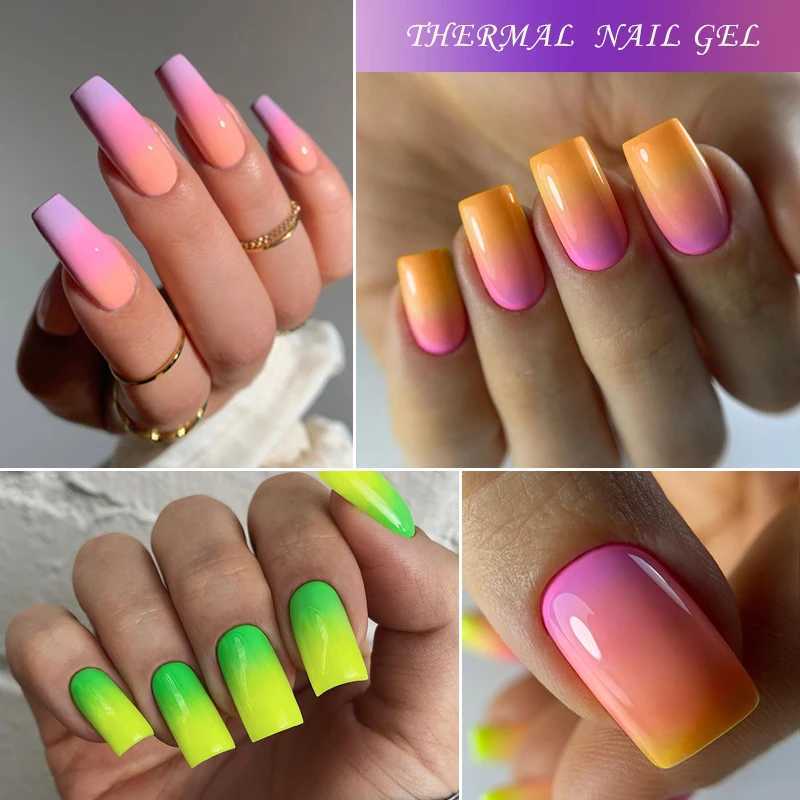 LILYCUTE Temperature Color Changing UV Gel Nail Polish All For Manicure Semi Permanent Soak Off Thermal Nail Art Gel VarnishM240814
