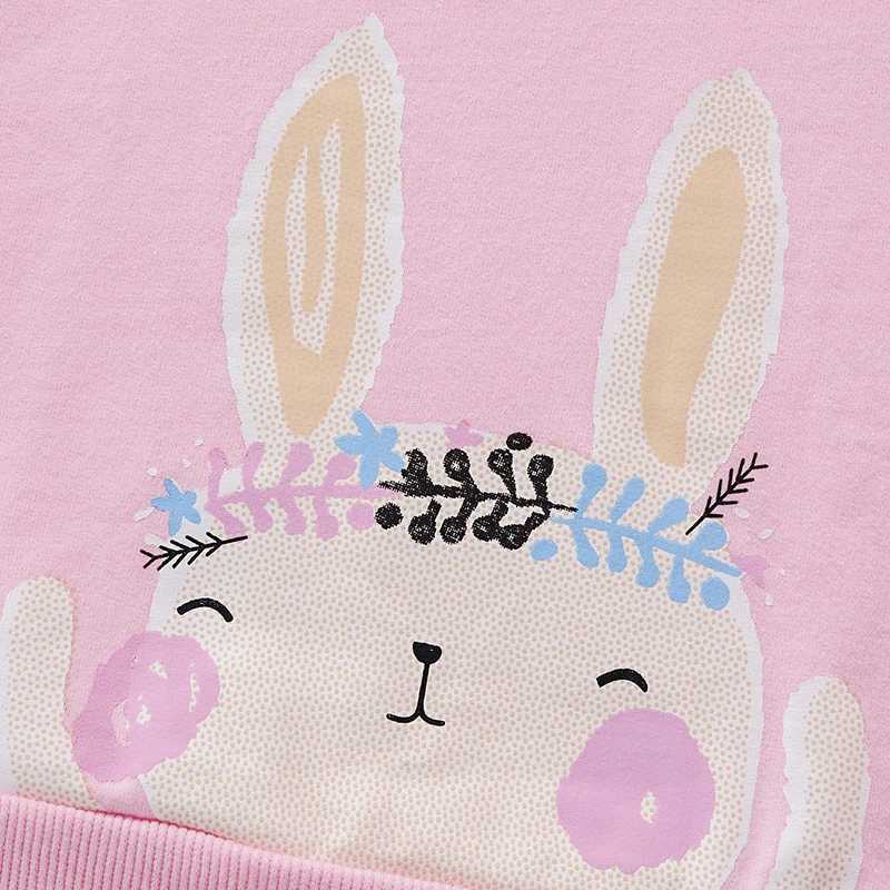 Little Girl Sleeveless Sweatshirt Baby Cartoon Bunny Princess Print Clothes Kid Autumn Winter School Outdoor Play Party HoodieY240814
