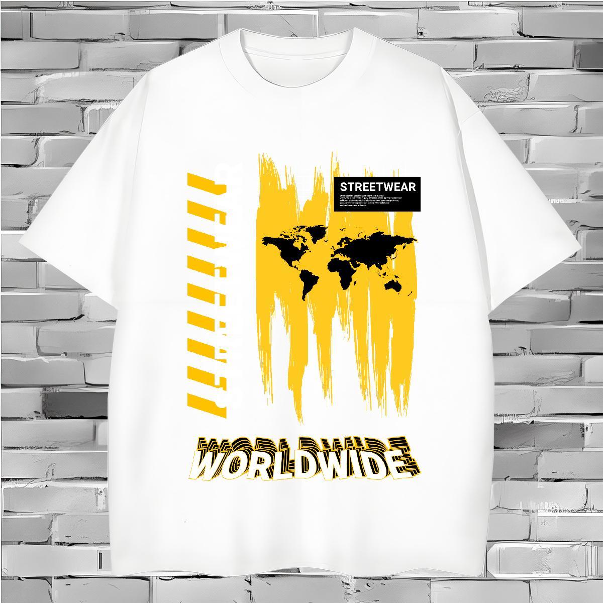 Brand letter Men T Shirts Home Outdoor Tshirts 230g 100% Cotton DIY Customized Breathable Crew Neck Asian Size Tee Shirt