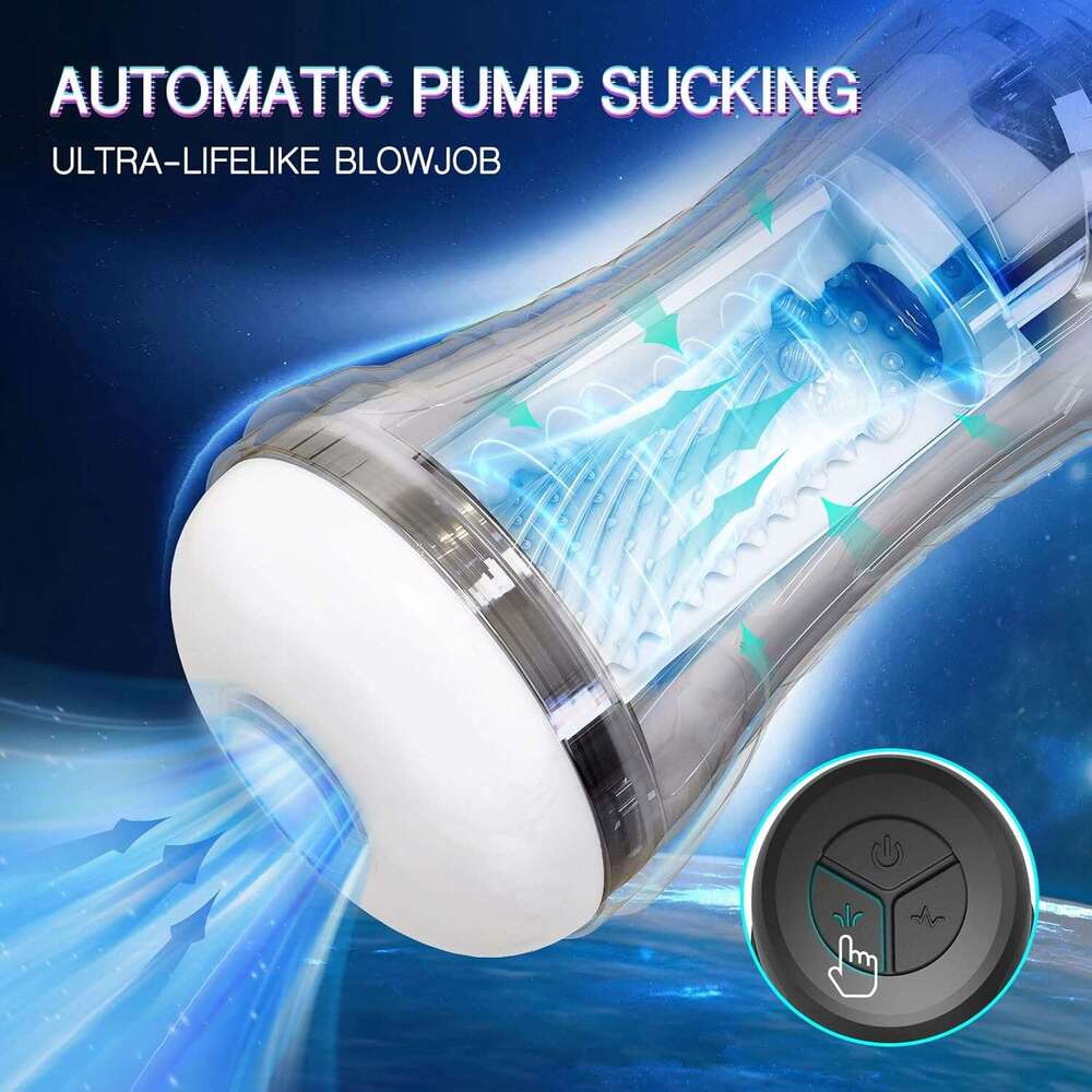 Automatic male device, 3D realistic texture electric pocket stroke device, with 3 suction and 3 vibration modes, adult sex toy for men and stimulation