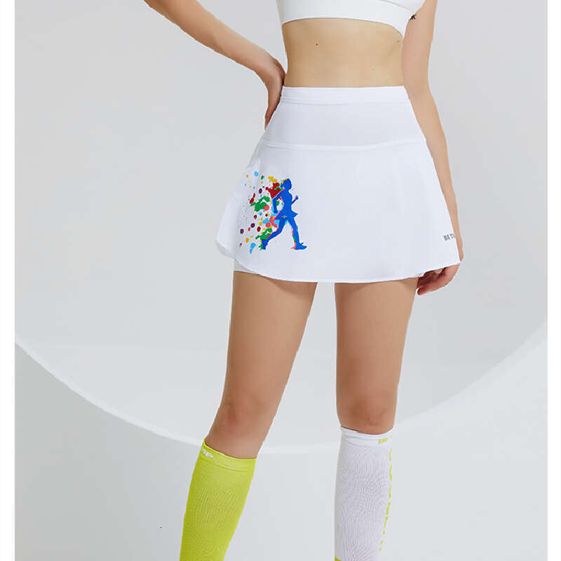 High Women Waist Double Layer Skirt Mesh Pocket Sports Golf Tennis Skirts Fiess Running Short Athletic Workout Skort s