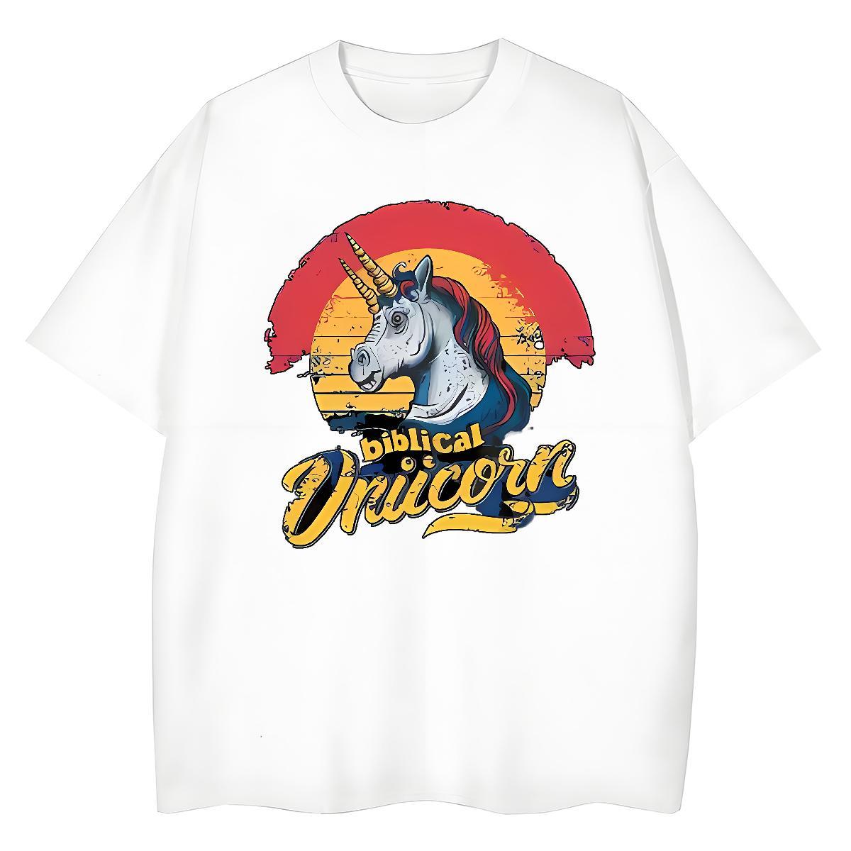 Loose Couples T Shirts Beach 230g Cotton Custom Printed Breathable Crew Neck horse Mens T Shirts Designer Tee Shirt