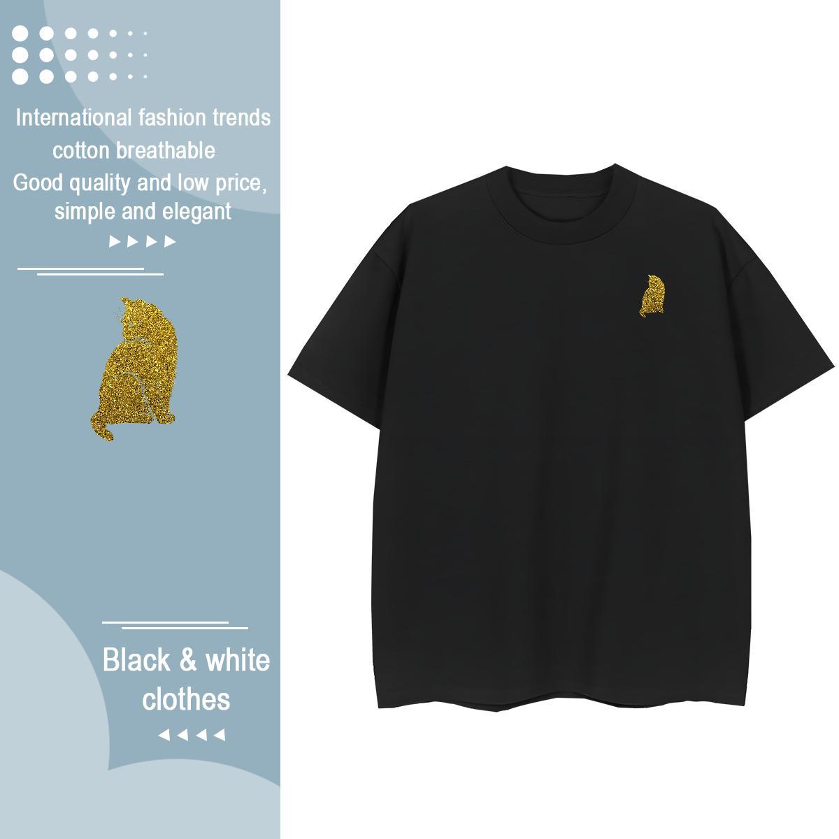 Mens T Shirts 100% Cotton 230g cat Sports Casual Breathable Soft DIY Printed Men Tshirts Free Shipping Designer Wear