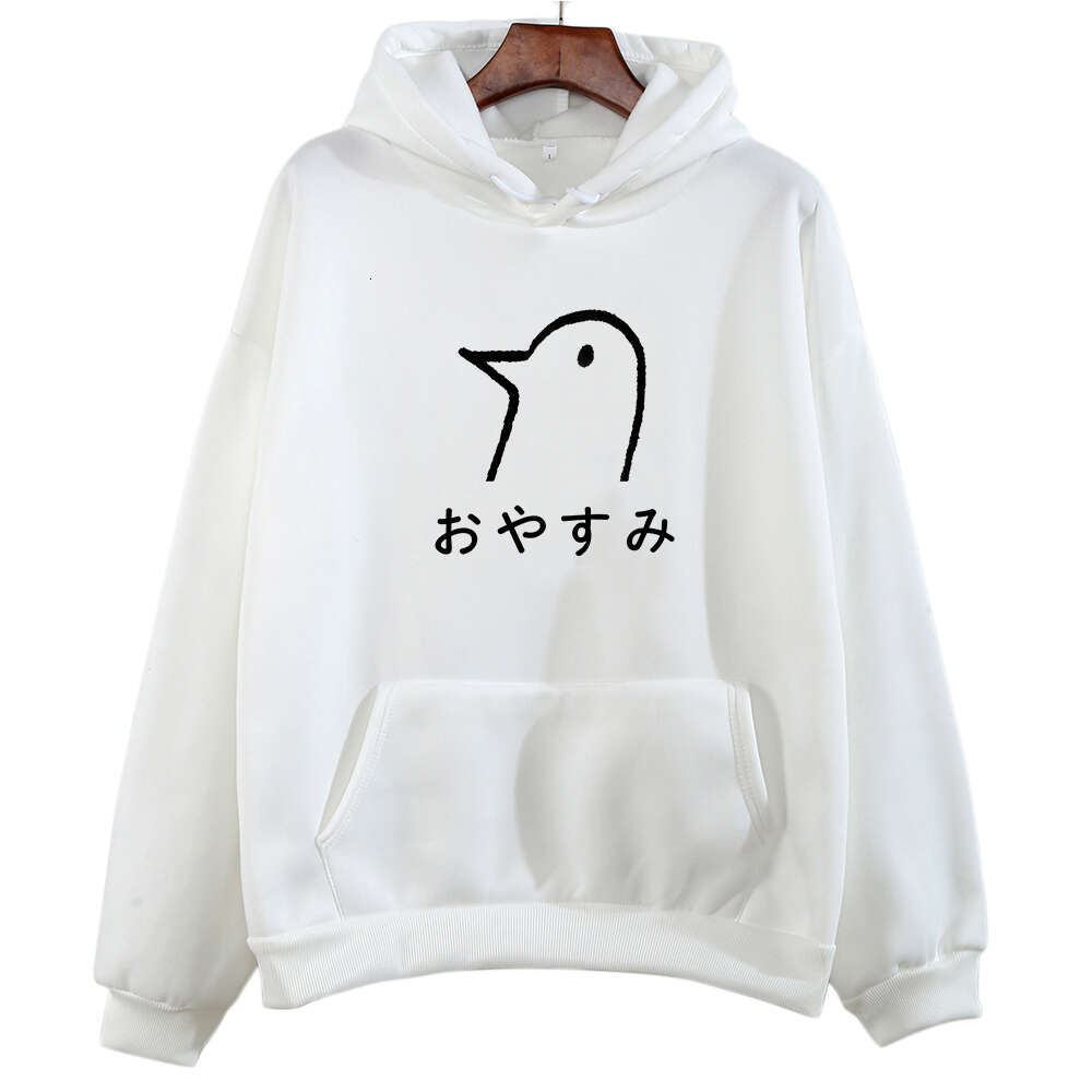 Punpun Oyasumi Duck Graphic Print Plus Size Hoodies Women Sweatshirts Haruku Autumn Winter Warm Pullover Casual Sudaderas