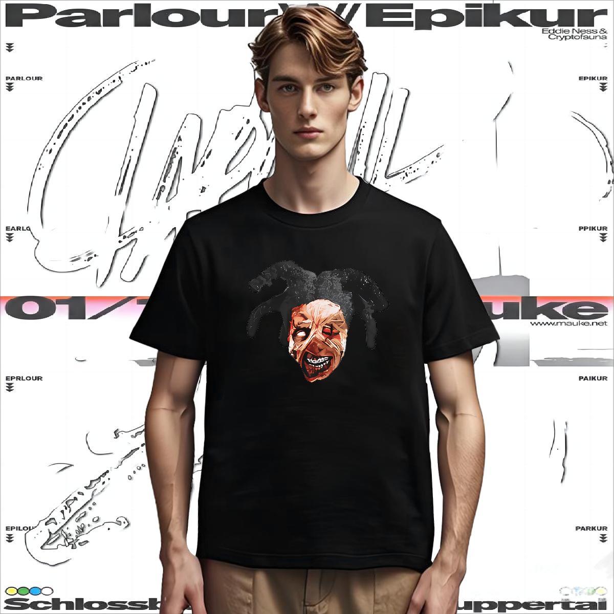 T-Shirts 230g Cotton Terror High Street Hip Hop Short Sleeve O-Neck Custom Printed Men Clothes T-Shirt 2024 DIY High Quality Tshirts