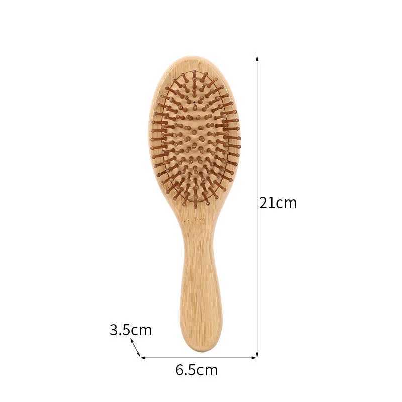 Natural bamboo hair brush comb improves hair growth air cushion comb is used for scalp massage anti-static no hair tangling comb W240813