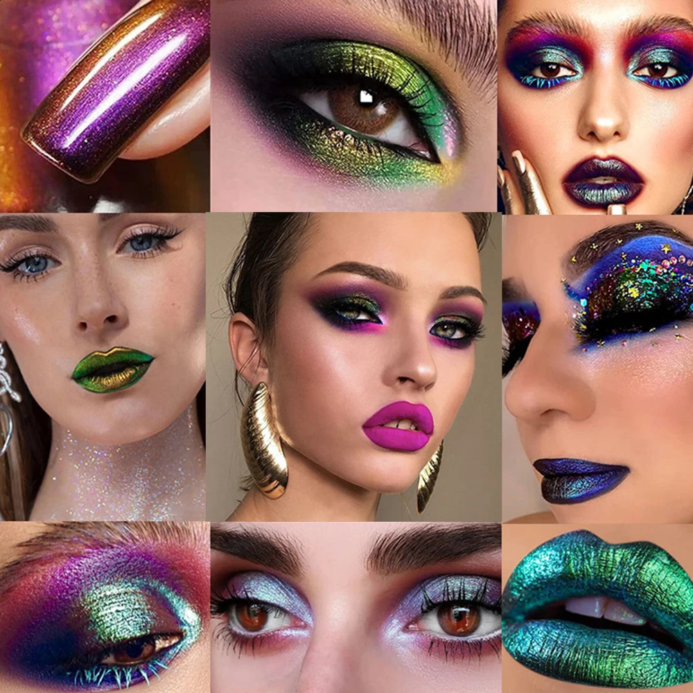 Chameleon Eyeshadow Metallic Shiny Eyeshadow Palette Powder Pigment Professional Eyes Makeup Party Cosmetic Liquid Eyeshadow 240814