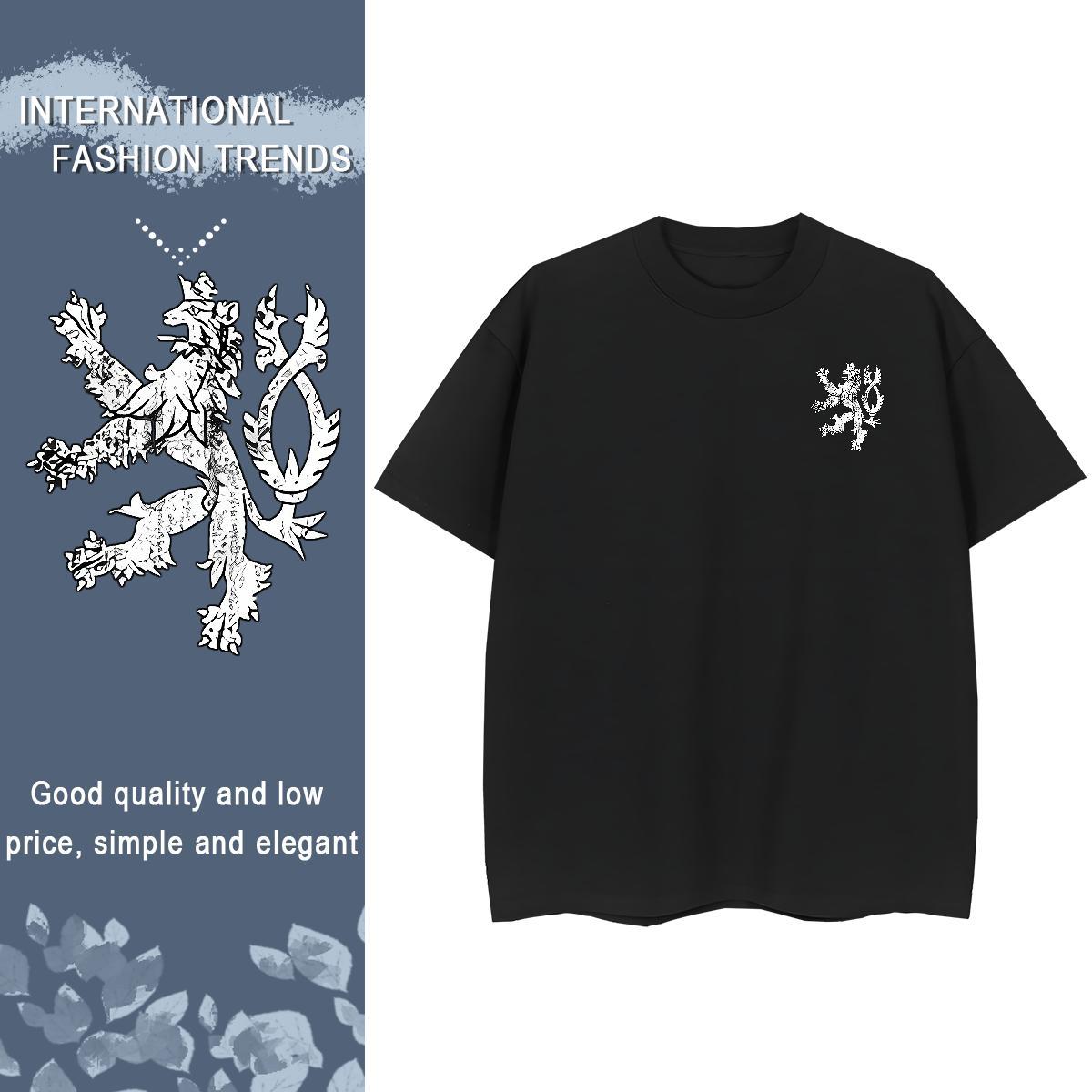 T Shirt For Man 230g Pure Cotton animal Home Outdoor Breathable Short Sleeve DIY Printed Tshirts Brand Cool Design Polos