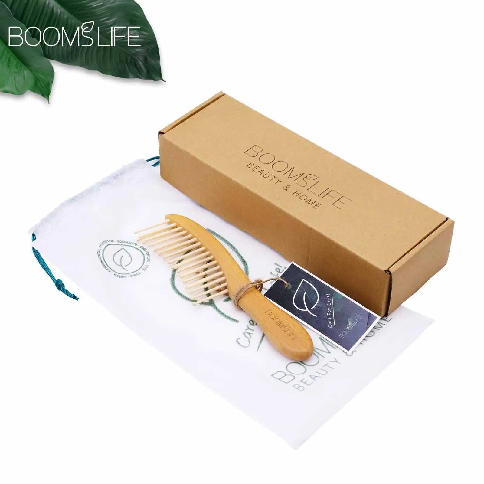 Wide toothed hair comb anti-static wooden comb used for hair styling chamfering hair brush female scalp massage brush used for hair care W240813