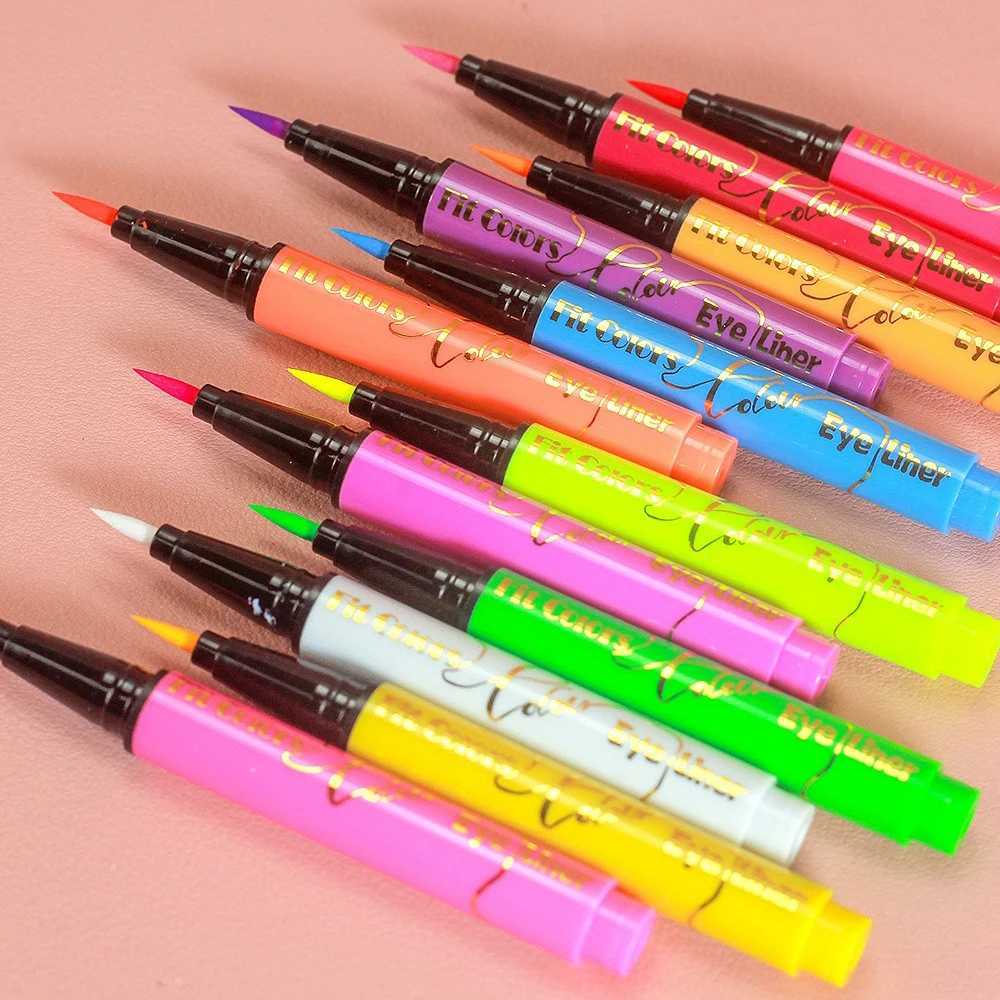 UV Fluorescent Eyeliner Pen Liquid Green Yellow Pink Orange Colorful UV Light Neon Eye Liner Face Body Paint Pen Festival Makeup Y240813